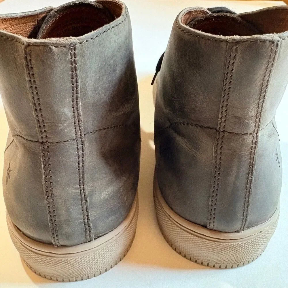 Frye Astor Chukka Boots 11.5 Black Leather High Top Business Casual Sneakers - Picture 5 of 8